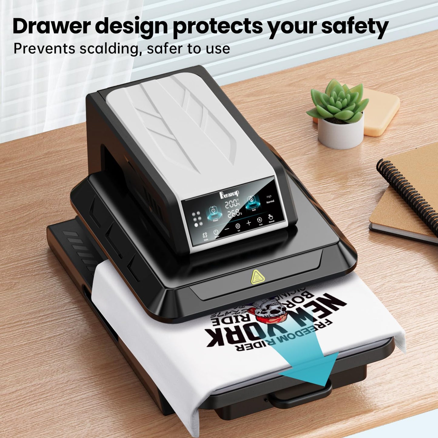 Benazcap Auto Heat Press Machine for T Shirts-Auto-Release 15x15 Heat Press - Rapid Heating, Even Heat Distribution, Ideal for HTV, Sublimation, Heat Transfer Projects