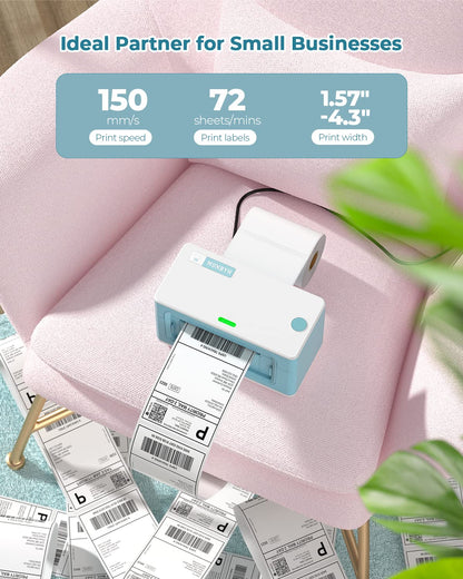 MUNBYN Shipping Label Printer RealWriter 941, 4x6 Label Printer for Shipping Packages, USB Thermal Printer for Home Shipping Small Business, Compatible with macOS, Windows (USB Only)