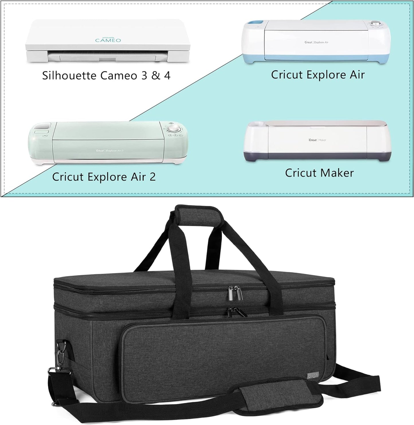 Carrying Case Compatible with Cricut Die-Cut Machine, Storage Bag Compatible with Cricut Explore Air (Air2) and Maker