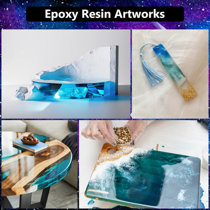 Epoxy Resin 64OZ - Crystal Clear Epoxy Resin Kit - No Yellowing No Bubble Art Resin Casting Resin for Art Crafts, Jewelry Making, Wood & Resin Molds(32OZ x 2)