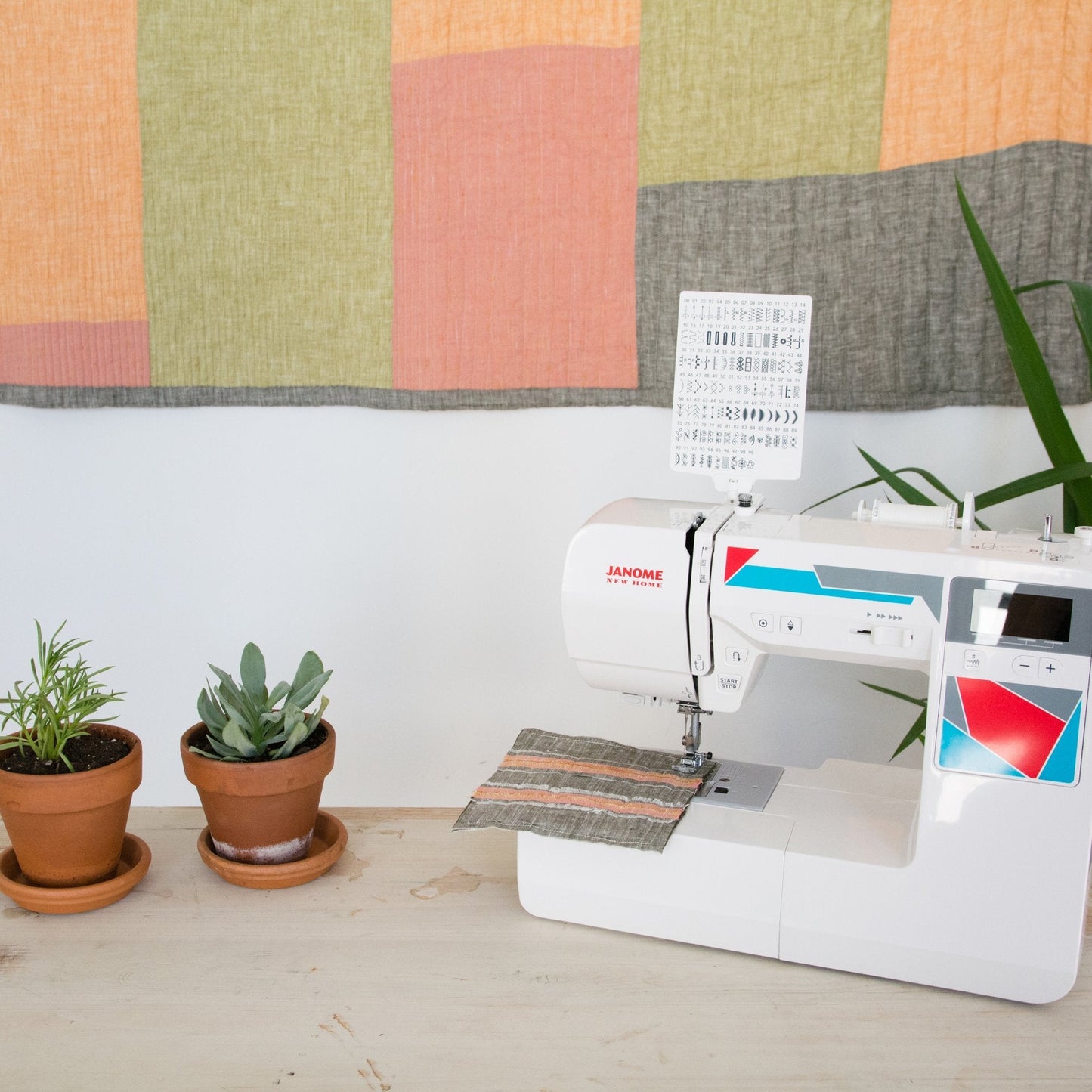 Janome MOD-30 Computerized Sewing Machine with 30 Built-In Stitches, 3 One-Step Buttonholes, Drop Feed and Accessories