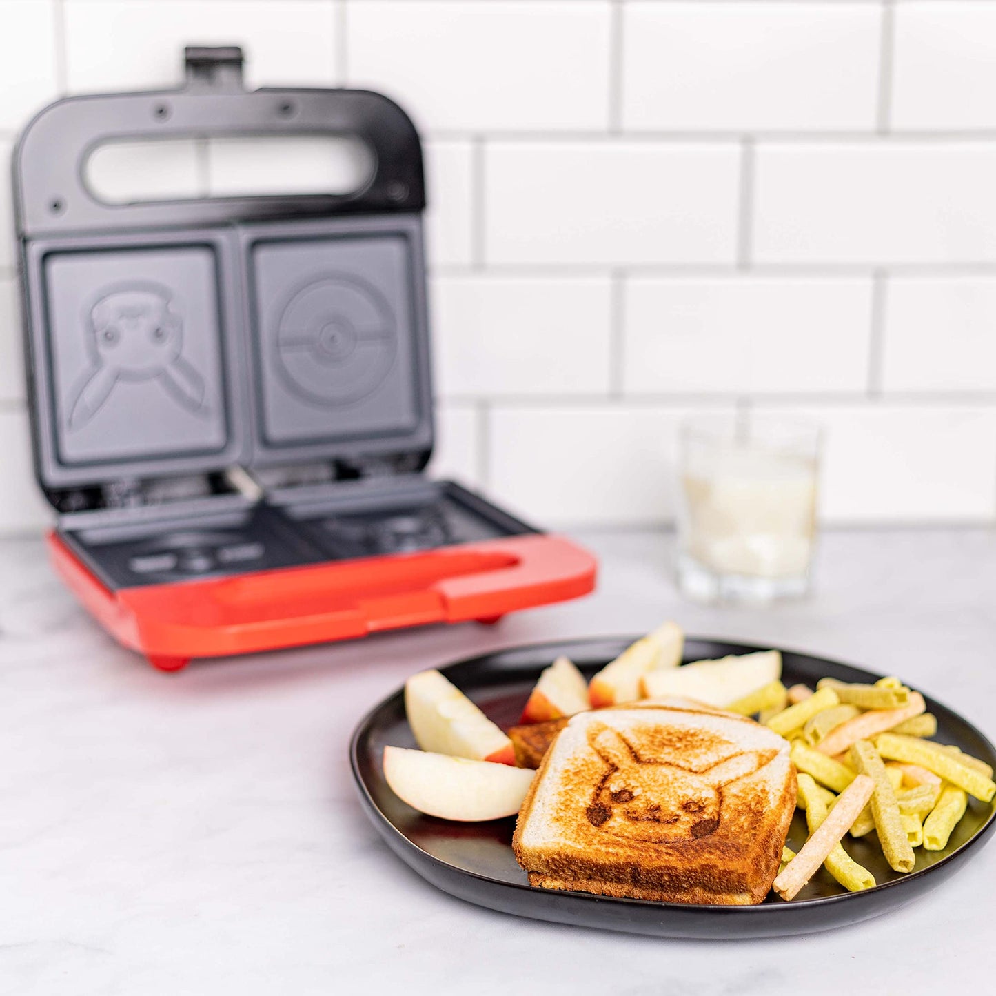 Uncanny Brands Jurassic Park Grilled Cheese Maker- Panini Press and Compact Indoor Grill- Opens 180 Degrees for Burgers