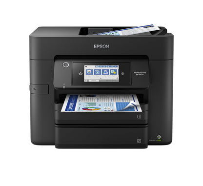 Epson Workforce Pro WF-4830 Wireless All-in-One Printer with Auto 2-Sided Print, Copy, Scan and Fax, 50-Page ADF, 500-sheet Paper Capacity, and 4.3" Color Touchscreen, Works with Alexa, Black, Large