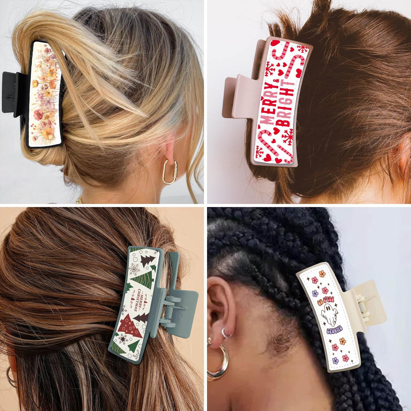 Hair Claw Clips Cover Sublimation Blanks for 4”,4.1”and 4.2”Hair Clips, Sublimation Hair Claw Clips Cover Blanks, Pu Leather Sublimation Blanks for Hair Clips and Claw Clips,Pack of 10