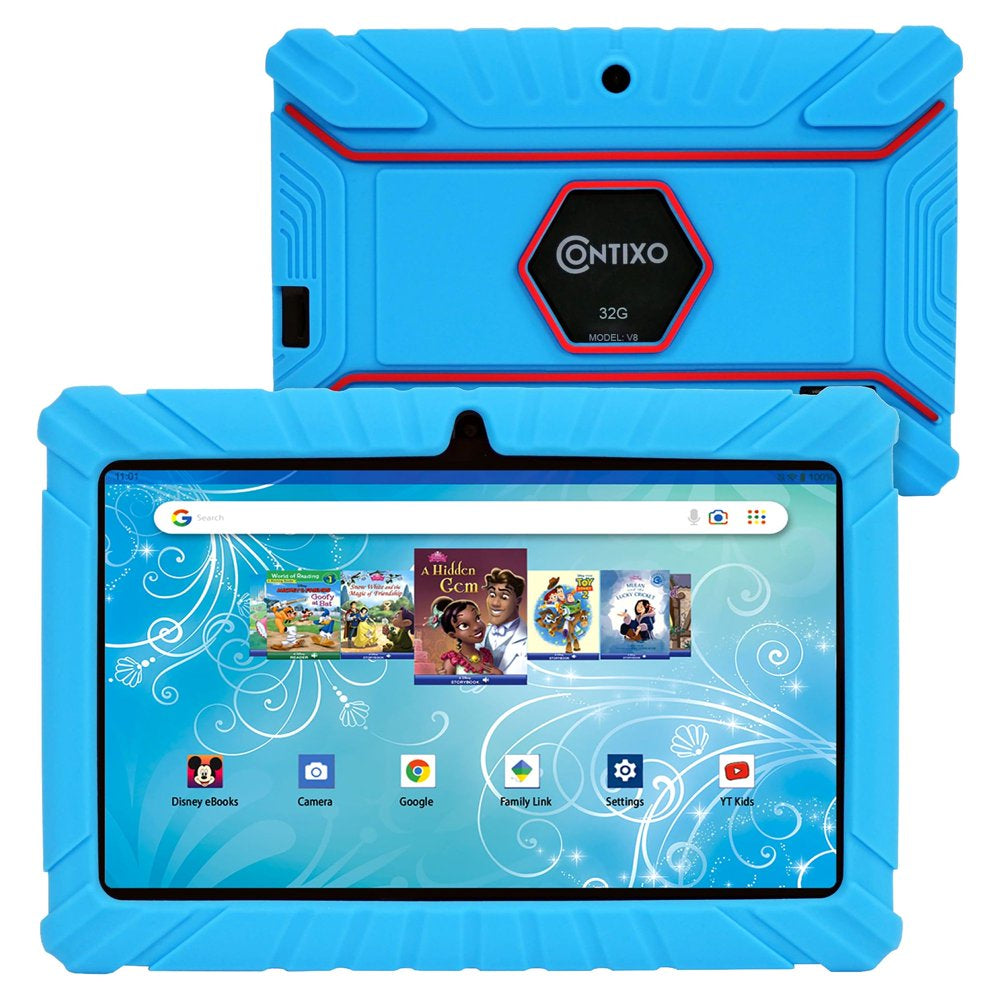 7" Kids Tablet 32GB, 50+ Disney Storybooks, Kid-Proof Case (2023 Model) - Blue