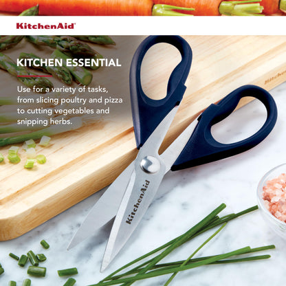 KitchenAid All Purpose Kitchen Shears with Protective Sheath for Everyday use, Dishwasher Safe Stainless Steel Scissors with Comfort Grip, 8.72-Inch, Black