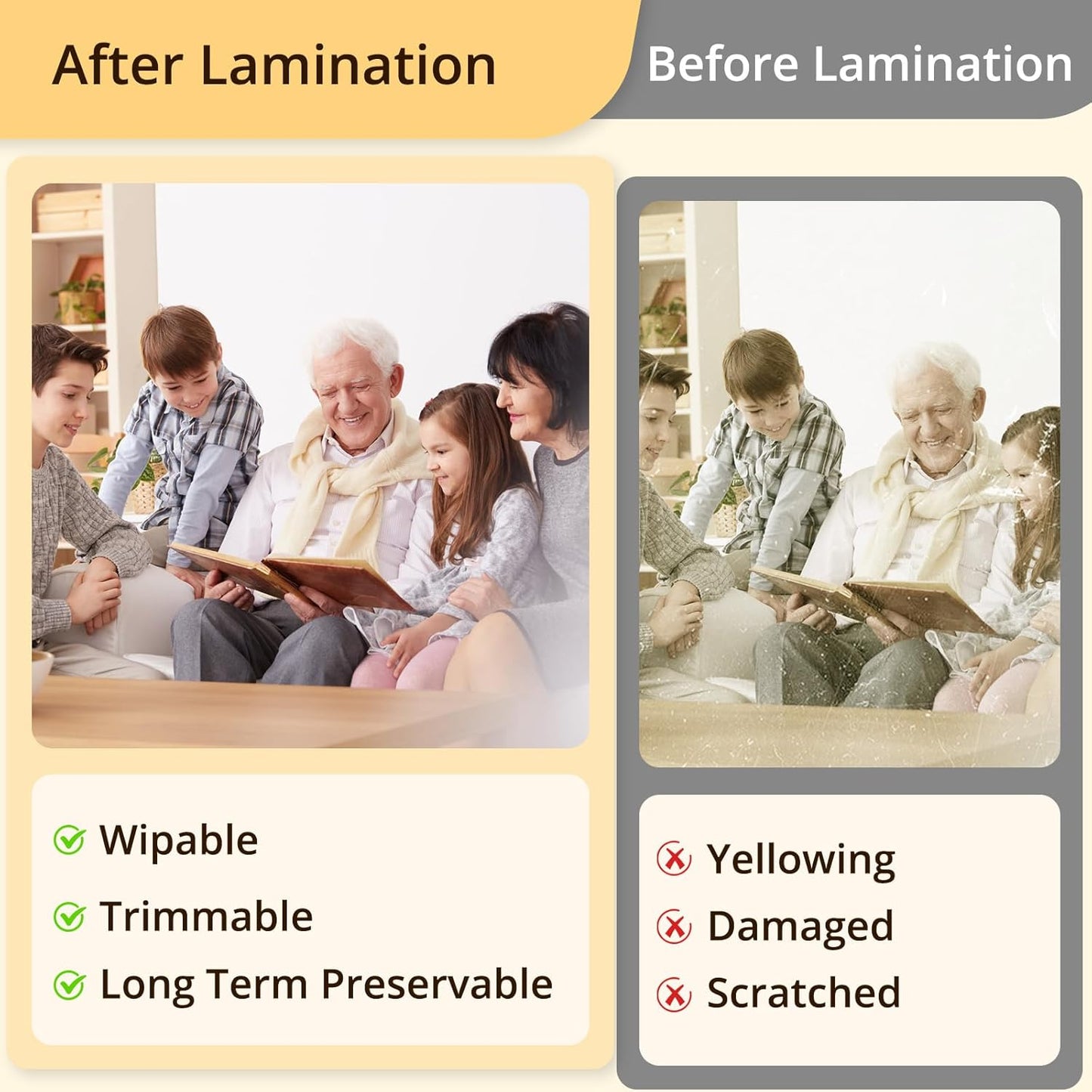 Thermal Laminating Pouches - 200 Pack Laminating Sheets (5 Mil, 9"X11.5"), Wrinkle & Bubble-Free Laminator Sheets for Ultimate Clarity & Durability in Protecting Photos & Documents