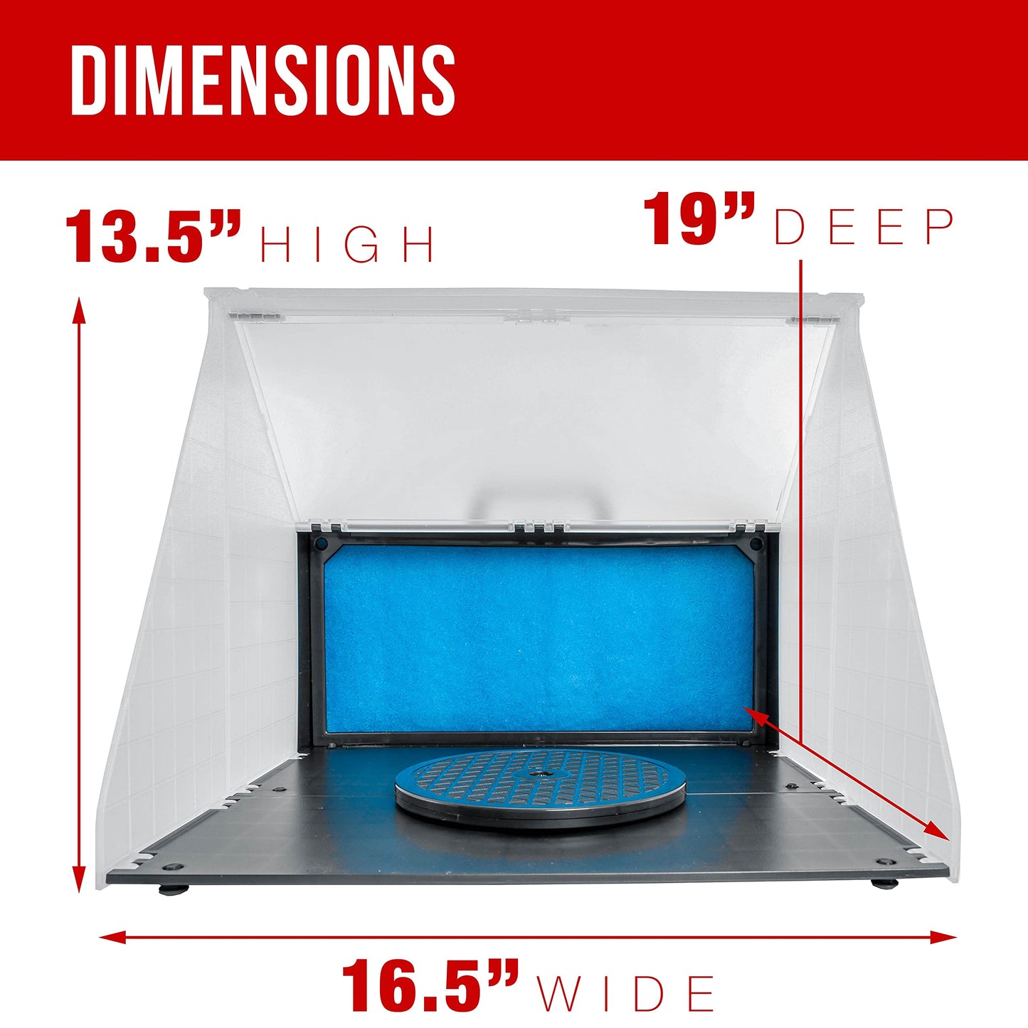 Master Airbrush Brand Portable Hobby Airbrush Spray Booth for Painting All Art, Cake, Craft, Hobby, Nails, T-Shirts & More.