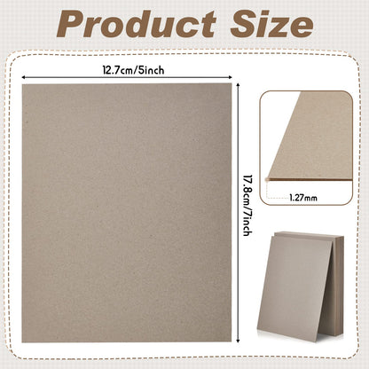 20 Pcs Book Board, Binders Board Chipboard Designer Bookboard Kraft Heavy Duty Chipboard Sheets Bookbinding Supplies for Book Binding Cover (Gray, 12.5 x 10 Inch 22PT)