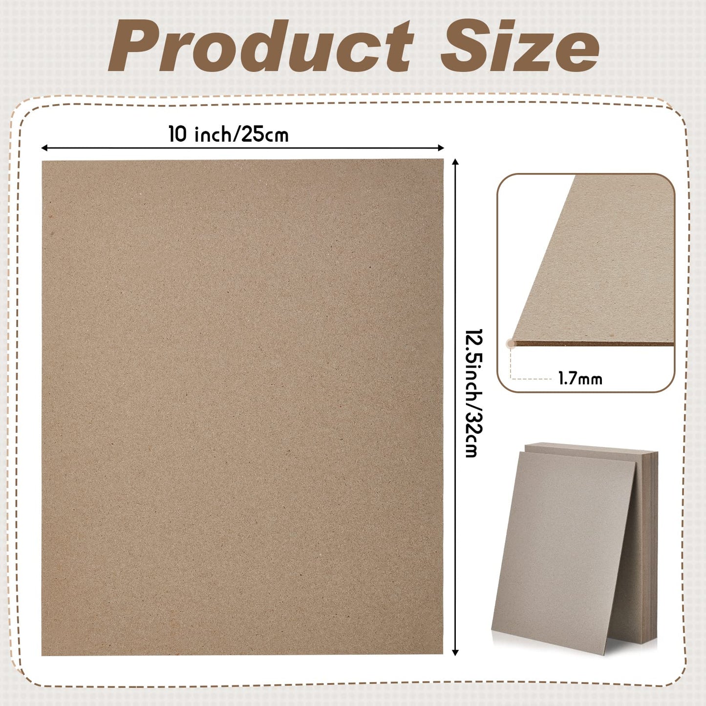 20 Pcs Book Board, Binders Board Chipboard Designer Bookboard Kraft Heavy Duty Chipboard Sheets Bookbinding Supplies for Book Binding Cover (Gray, 12.5 x 10 Inch 22PT)