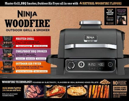 Woodfire 3-In-1 Outdoor Grill, Master Grill, BBQ Smoker, & Outdoor Air Fryer with Woodfire Technology, OG700