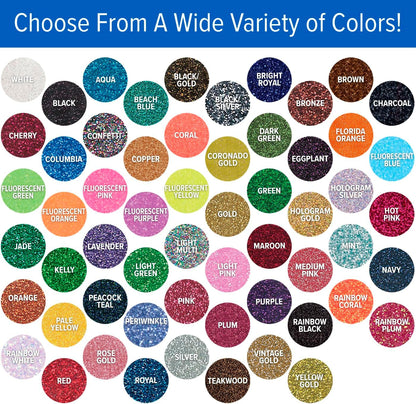 Stahls' HTV Heat Transfer Vinyl Cad-Cut Glitter Flake for Cotton, Polyester, Tri-Blends Lab-Tested for 50+ Washes, Compatible with All Cutters. Easy to Cut & Weed, Iron on Vinyl (Bronze)
