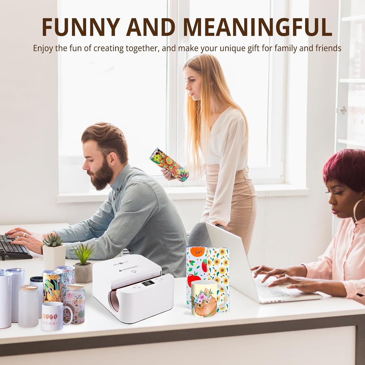 Hat Press Machine + Auto Tumbler Heat Press Machine