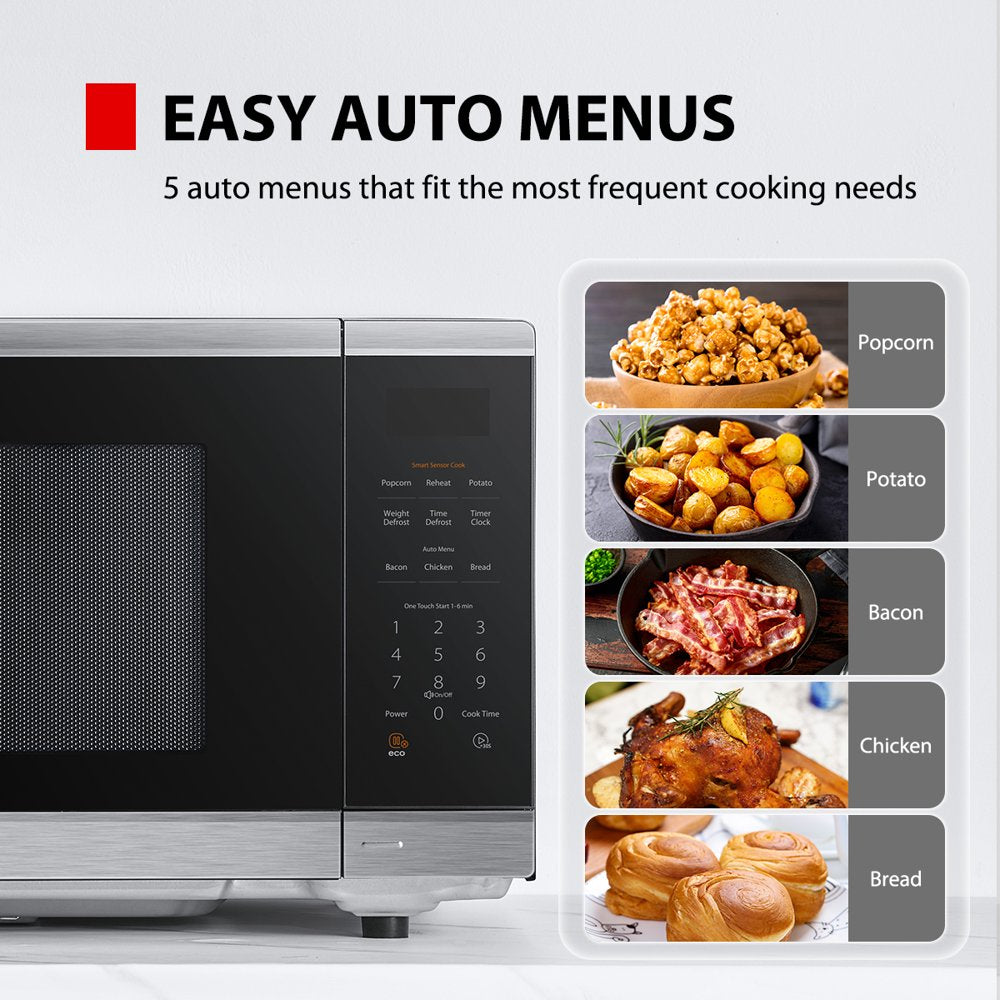 1.4 Cu. Ft., Stainless Steel, 1100 Watt, Microwave Oven with Sensor Cook