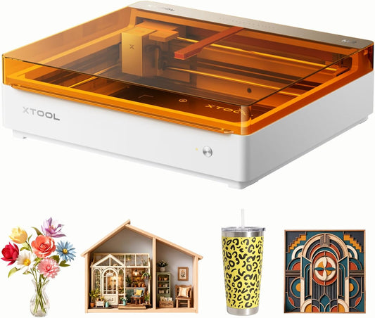 Xtool M2 20W Laser Engraver, Built-In Dual Cameras, Class 1 Enclosed Safe Laser Engraving Machine for Home DIY Craft on Wood, Leather, Felt, Fabric, Paper