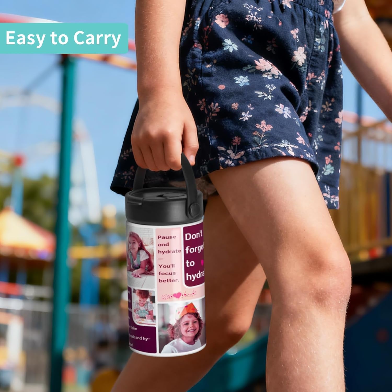 8 Pack Sublimation Kids Water Bottle Tumblers Blanks Bulk 20 OZ 600 ML with Flip Straw and Portalbe Handle, Compatible with Cricut Mug Press Tumbler Press Sublimation Oven Printing