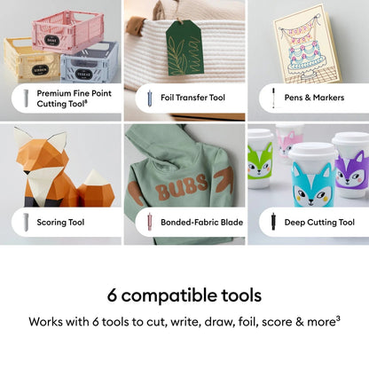 Cricut Explore 5 Essentials Machine Bundle with Rainbow Smart Vinyl & Smart Iron-On Sheets and 100+ Project Design Ebook - DIY Cutting Machine for Decals, Stickers, HTV & Custom Crafts