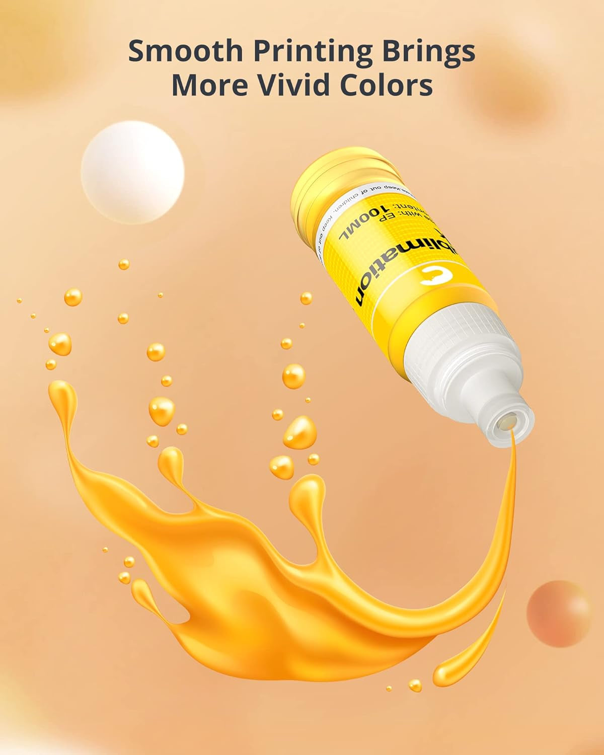 Hiipoo Sublimation Ink Refilled Bottles Work with ET-2720 ET-2760 ET-2800 ET-15000 ET-2803 ET-2850 ET-3760 ET-4800 ET-4760 Inkjet Printer Heat Press Transfer on Mugs T-Shirts Pillows Phone Case