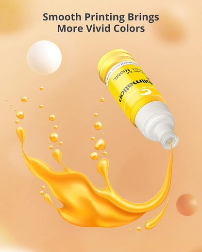Hiipoo Sublimation Ink Refilled Bottles Work with ET-2720 ET-2760 ET-2800 ET-15000 ET-2803 ET-2850 ET-3760 ET-4800 ET-4760 Inkjet Printer Heat Press Transfer on Mugs T-Shirts Pillows Phone Case