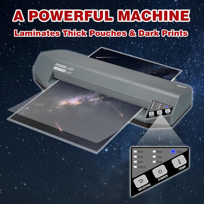 SINCHI 13" Commercial Laminator | 3–10 Mil, 4-Roller, 48S Warm-Up, 17S/Sheet, Heavy Duty No-Jam Design, Works with Cardstock & Dark Prints, Includes 10 Sheets, Ideal for Office, School & Business