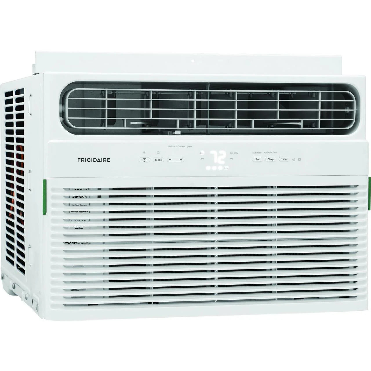 12,000 BTU Smart Window Air Conditioner with Wi-Fi and Remote in White
