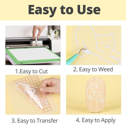 Black Permanent Vinyl, 12" X 100 FT Glossy Black Permanent Adhesive Vinyl Roll Compatible with Cricut Cutting Machine Silhouette, Cameo Cutters, Signs, Scrapbooking, Craft, Die Cutters