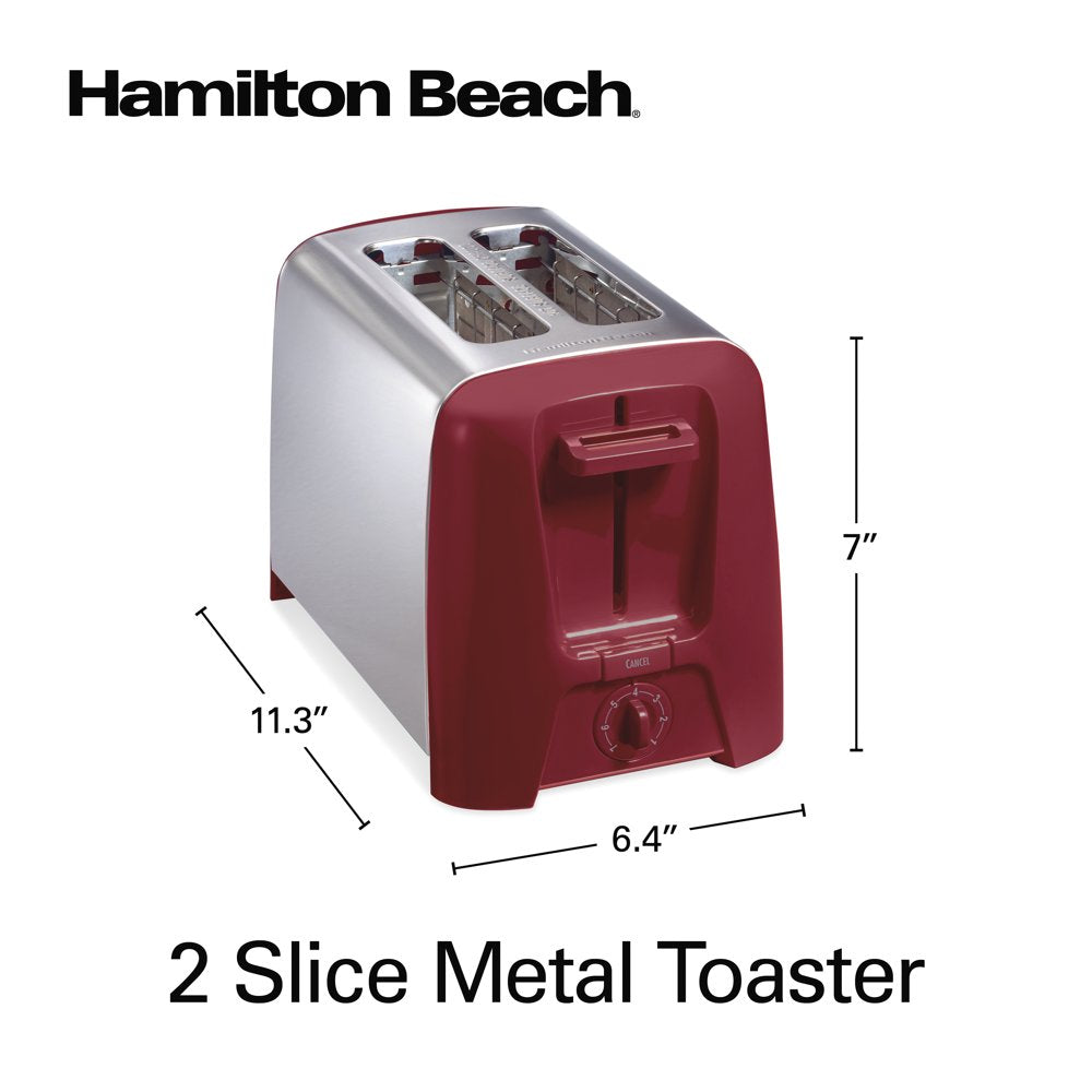 2 Slice Toaster, Extra-Wide Slots, Shade Selector, Toast Boost, Auto Shutoff, Red, 22623