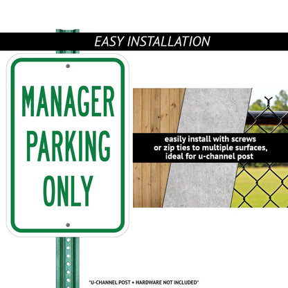 12 X 18 In. Aluminum Sign - No Double Parking Anytime Commercial Vehicles Included