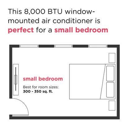 8,000 BTU Window Air Conditioner, White