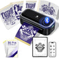 Phomemo Tattoo Stencil Printer -TP31 Mini Tattoo Maker with 30Pcs Transfer Paper,Small Portable Tattoo Machine for Beginners/Enthusiast/Artists,Easy to Use with Smartphone,Pad- Black