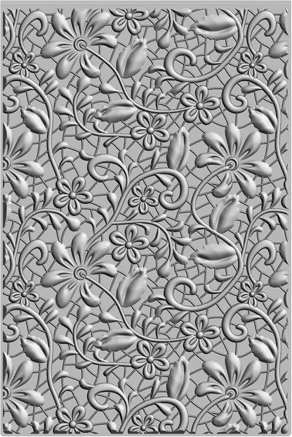 Sizzix 3-D Textured Impressions Embossing Folder Lacey by Kath Breen, 665324