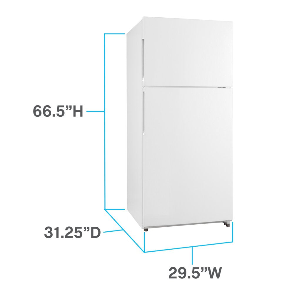 Frost-Free Apartment Size Standard Door Refrigerator, 18.0 Cu. Ft. Capacity, in White (FF18D0W-4)