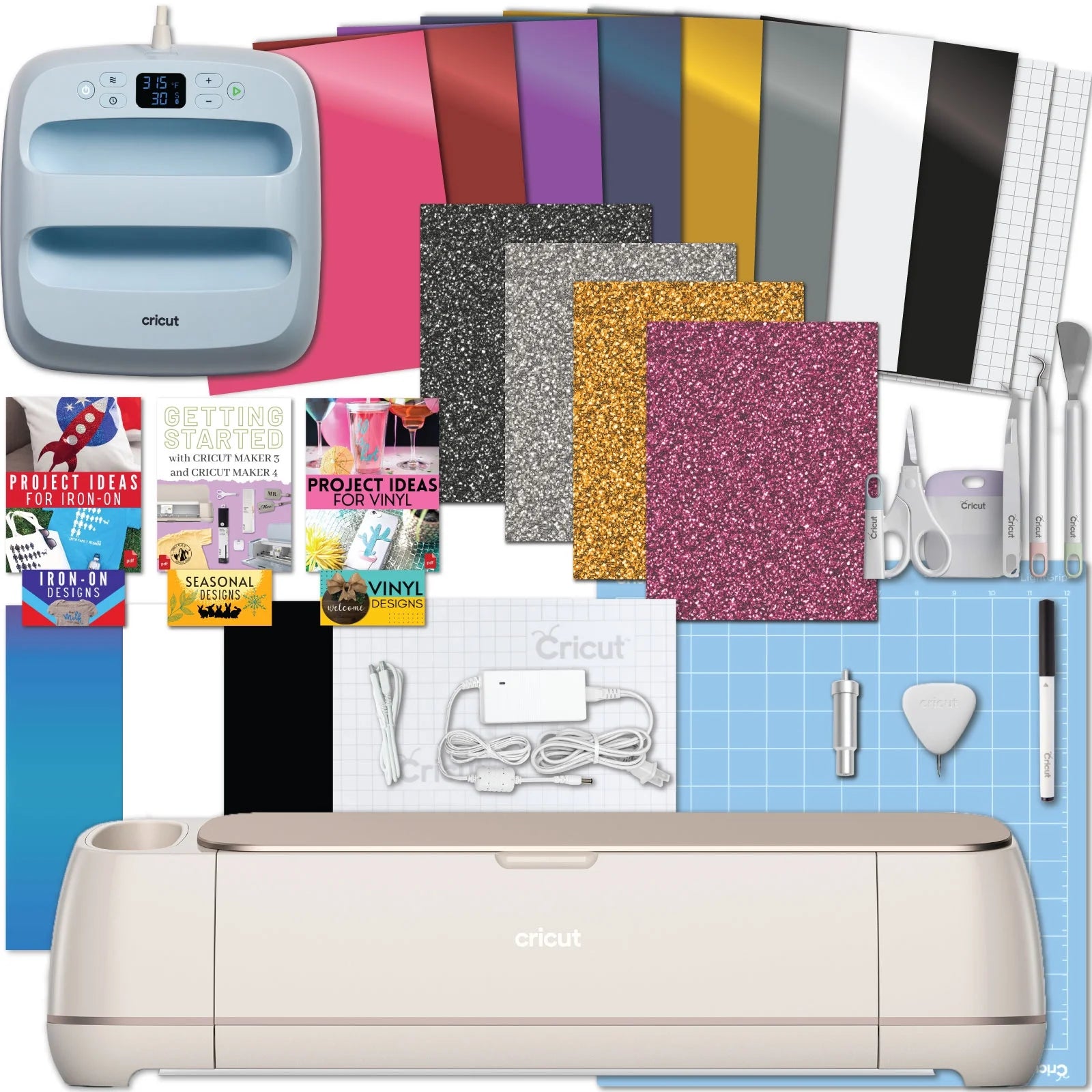 Maker 4 Cutting Machine with Easypress 3 Heat Press and Materials Bundle