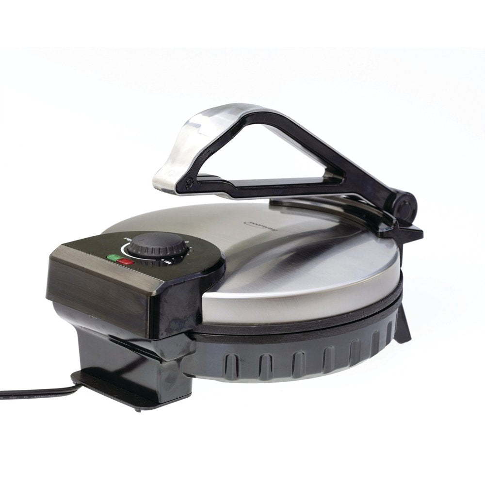 TS-128 Stainless Steel Non-Stick Electric Tortilla Maker, 10-Inch