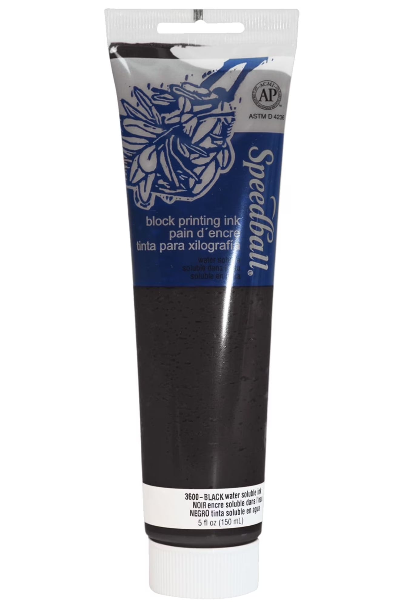 Water Soluble Block Printing Ink 5 Oz Black