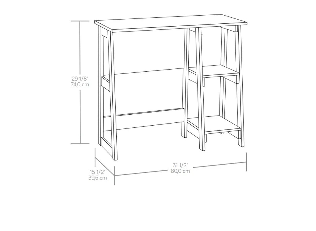 Quick Assembly Desk, White Finish