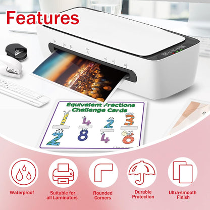 100Pack Legal Size Laminating Sheets 4Mil-8.5"X14" (9X14.5) Laminating Pouches No Bubble Thermal Laminating Sheets for Documents, Menus, Certificates & School/Office Use