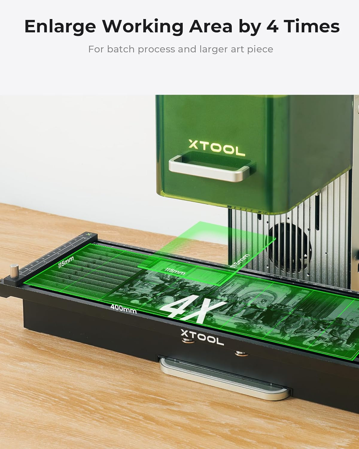 F1 2-In-1 Dual Laser and Infrared Engraver with Slide Extension, Rotary Extension and Smoke Purifier, Lightning Speed Portable Fiber Laser Engraver for Metal Wood