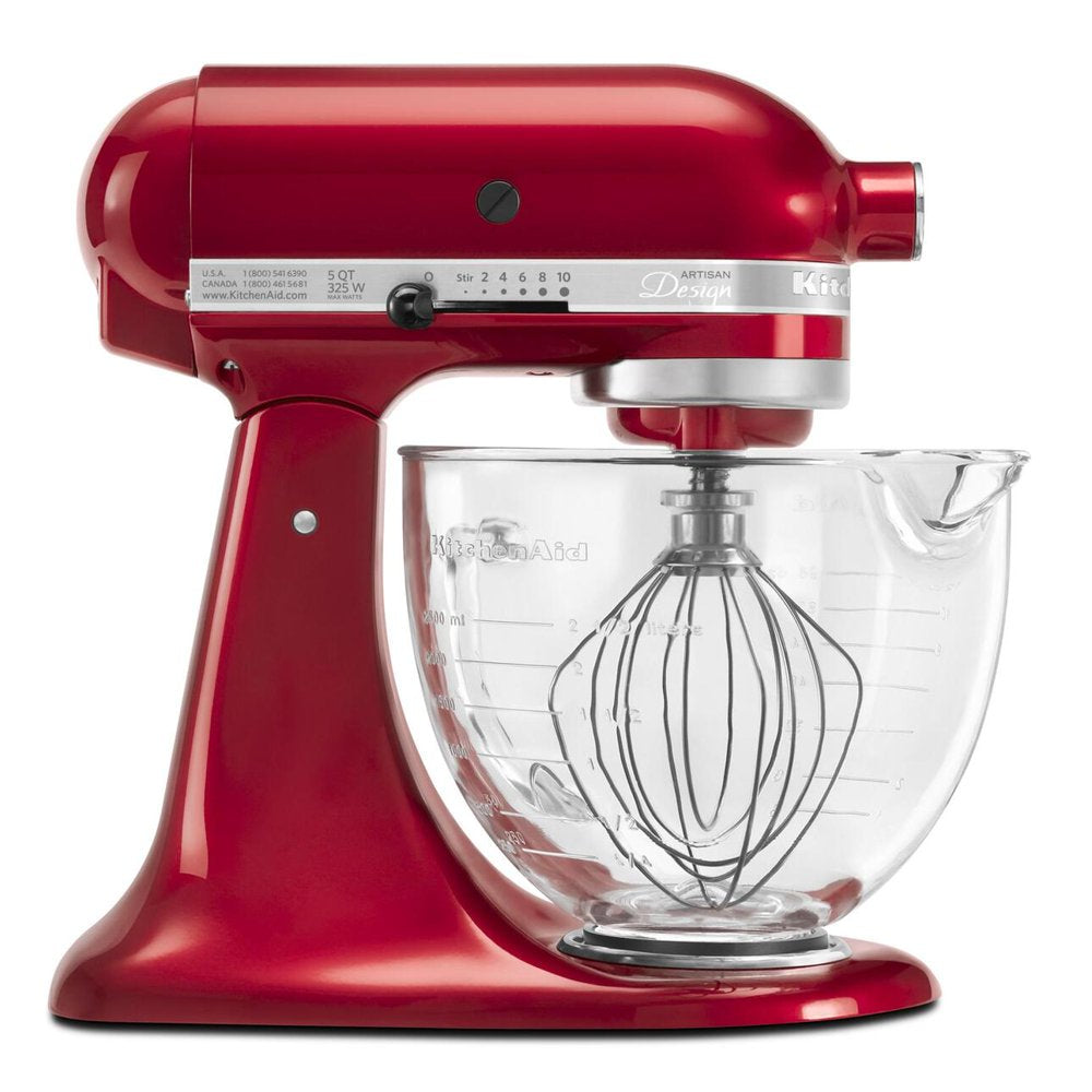 Artisan Design Series 5 Quart Tilt-Head Stand Mixer with Glass Bowl - KSM155GB