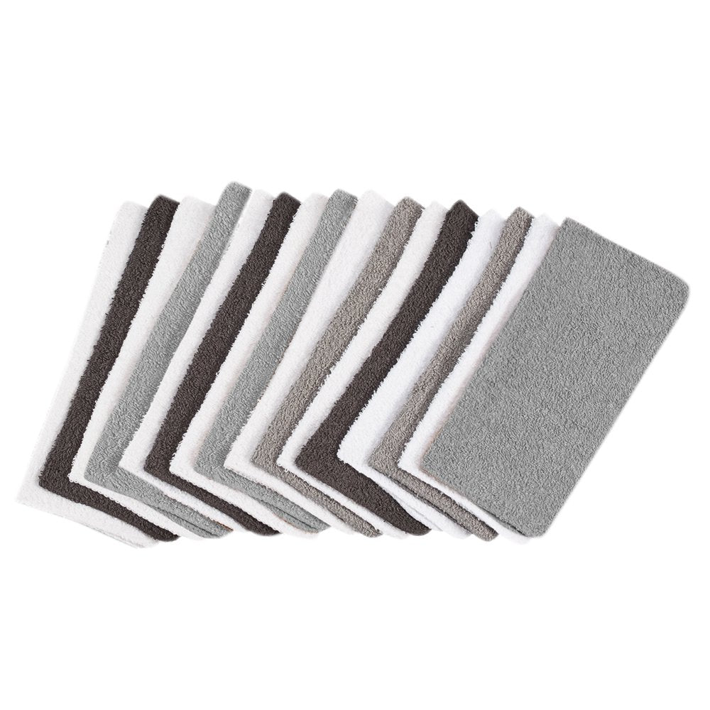 18-Pack Washcloth Bundle, Grey Multi