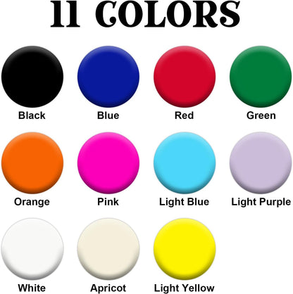 3D Puff Heat Transfer Vinyl, 12"X10" 11-Pack HTV, 3D Raised Texture Vinyl for T-Shirts, Sweatshirts, Hats & DIY Craft Projects, Ideal for Beginners & Professionals