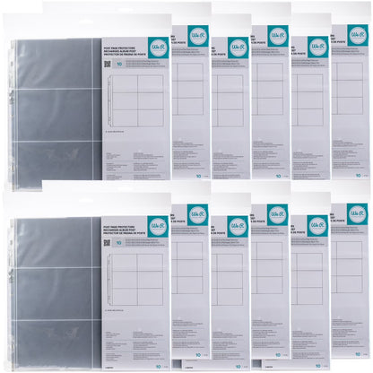 Multipack of 12 - We R Post Bound Photo Sleeves 12"X12" 10/Pkg-Six 4"X6" Pockets