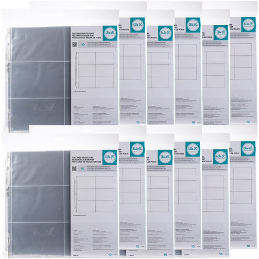 Multipack of 12 - We R Post Bound Photo Sleeves 12"X12" 10/Pkg-Six 4"X6" Pockets