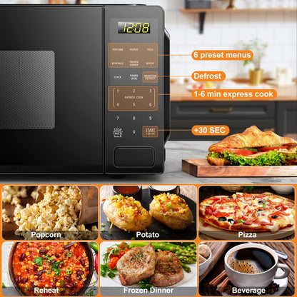 1.1 Cu. Ft. Countertop Microwave Oven, 1000 Watts, Black, New