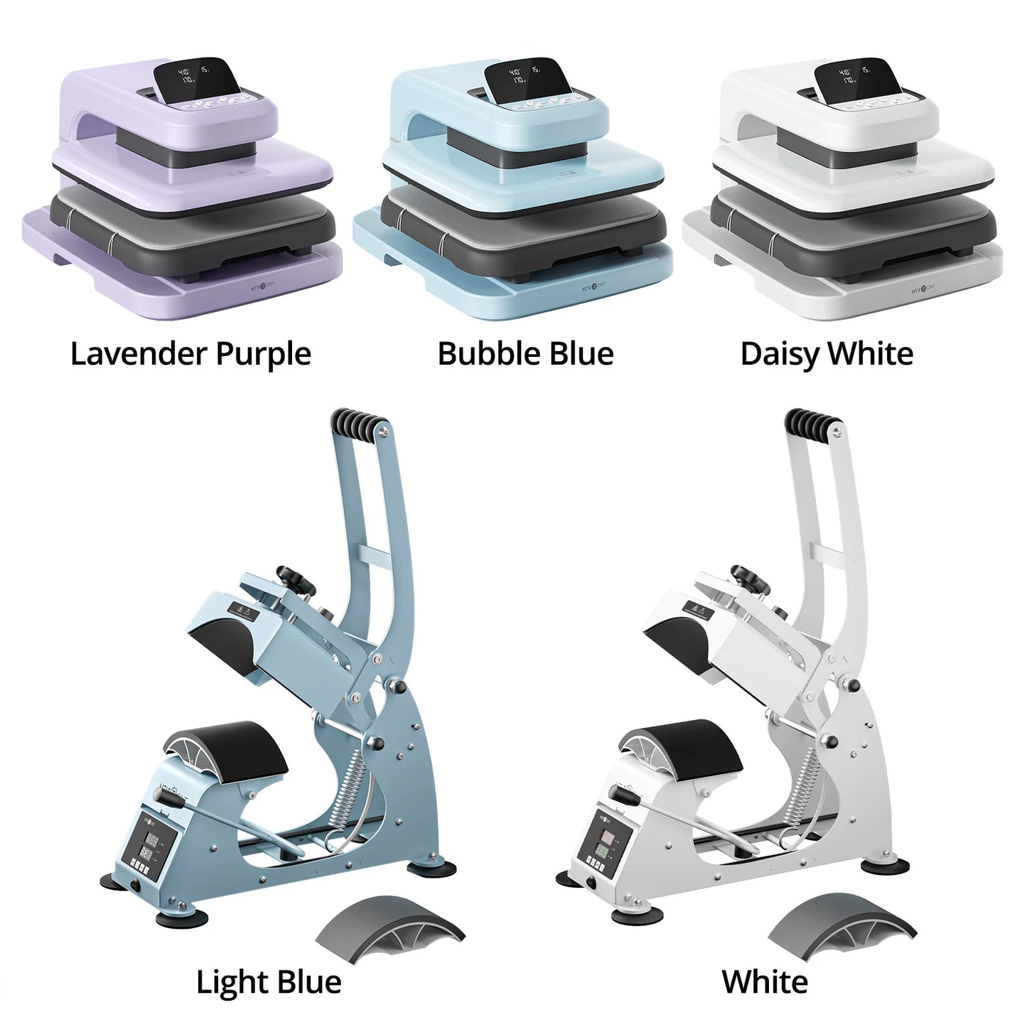 [Machine Bundle] HTVRONT Manual Hat Heat Press + Auto Heat Press 2-15"X15"