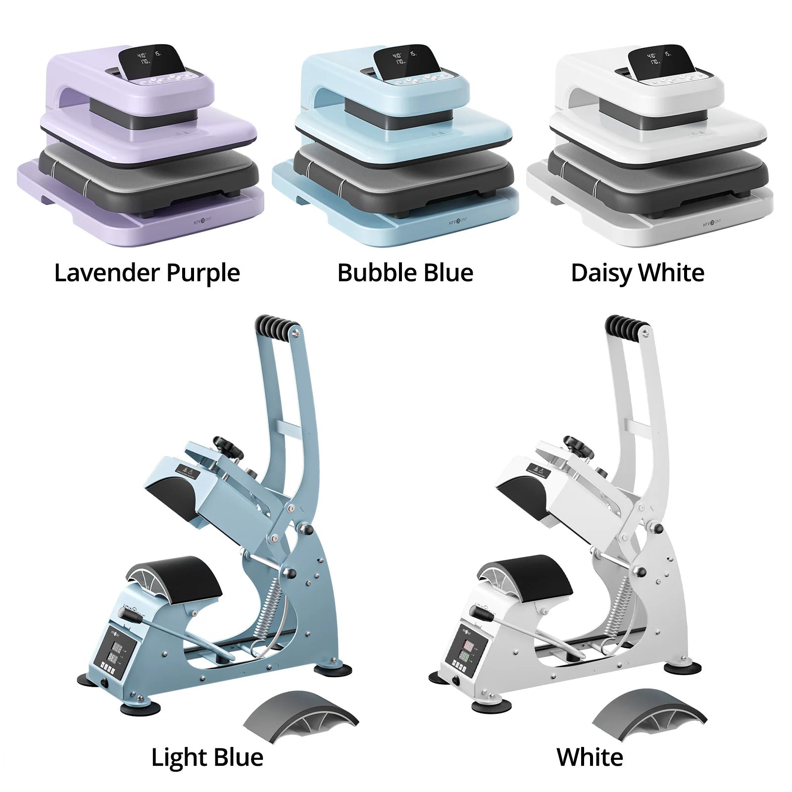 [Machine Bundle] HTVRONT Manual Hat Heat Press + Auto Heat Press 2-15"X15"