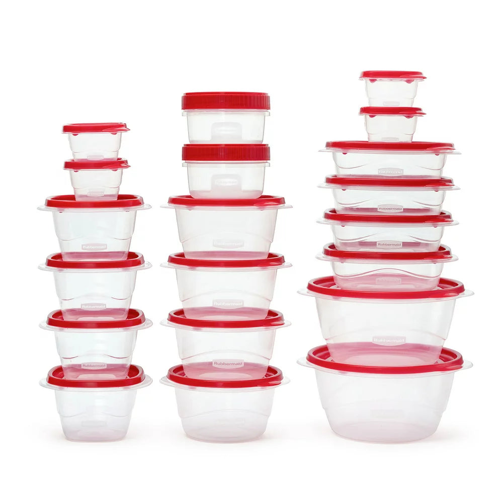 Takealongs 40 Piece Food Storage Set, Red, Total of 12.6 Qts