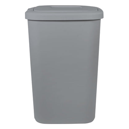 13.3 Gallon Trash Can, Plastic Touch Top Kitchen Trash Can, Grey