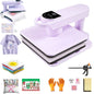Adnoom Auto Heat Press Machine with Swivel Design,Auto Release & Off,15X15 Sublimation Shirt Press with Higher Heating Height for T-Shirt,Heat Transfer Projects,Purple