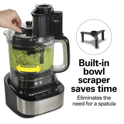 Stack & Snap Food Processor with Bowl Scraper, 10 Cup Capacity, Black, New, 70822F